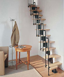 Arké hemsetrappe model Karina, pladsbesparende trappe - pladsbesparende hemsetrappe